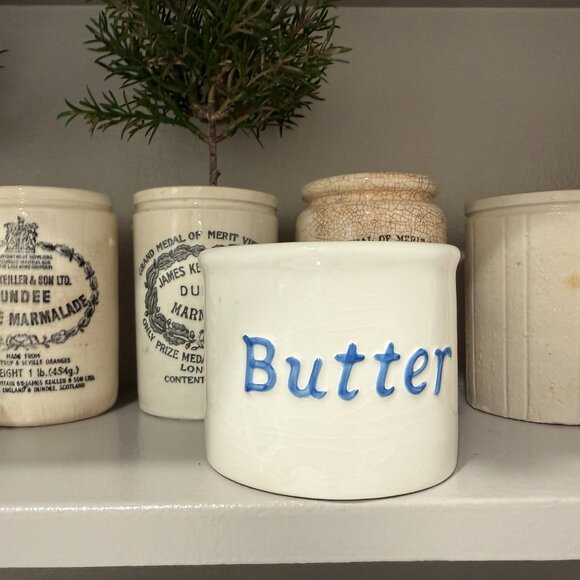 Vintage Crazed Butter Crock - Picture 3 of 15